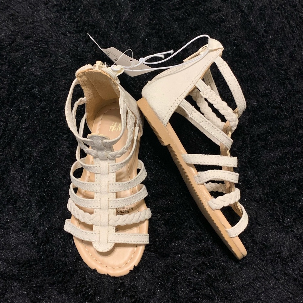 H&M TODDLER GIRLS BEIGE SANDALS